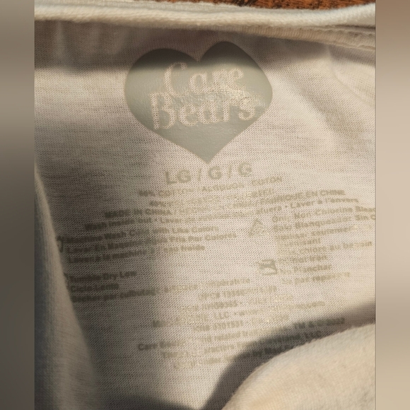 Care Bears Girls Crew Neck Long Sleeve Graphic Kindness Multicolor Tee Sz Large - Picture 4 of 7